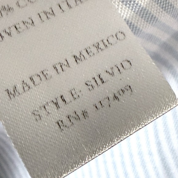 Frank and Eileen Silvio Top Womens Small Untuckable Button Up Blue Stripe Pocket - Picture 6 of 14